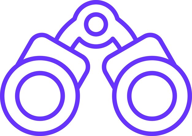 Diseño vectorial Estilo de icono binocular