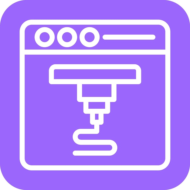 Diseño vectorial Estilo del icono de bioimpresión