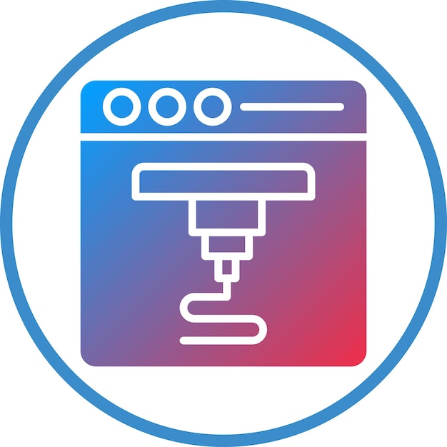 Diseño vectorial Estilo del icono de bioimpresión