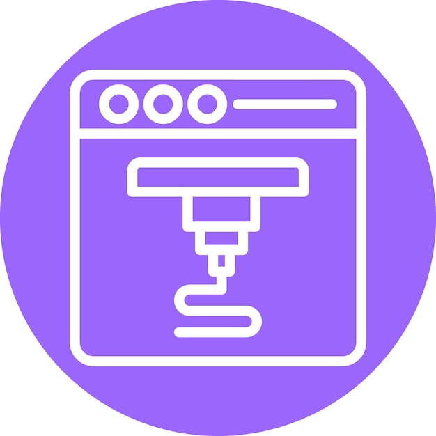 Diseño vectorial Estilo del icono de bioimpresión