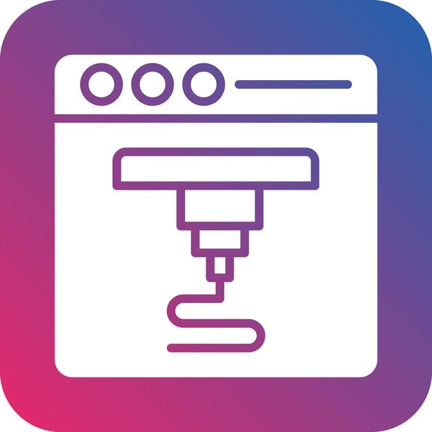 Diseño vectorial Estilo del icono de bioimpresión