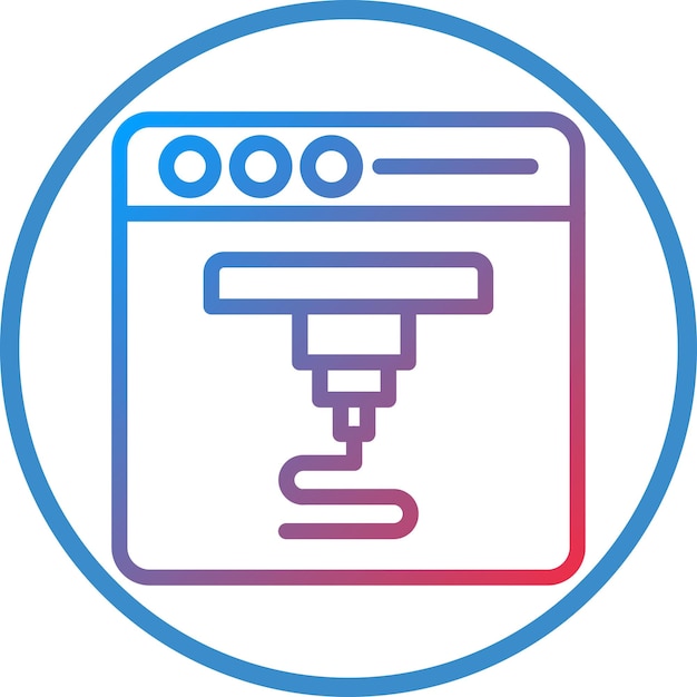 Diseño vectorial Estilo del icono de bioimpresión