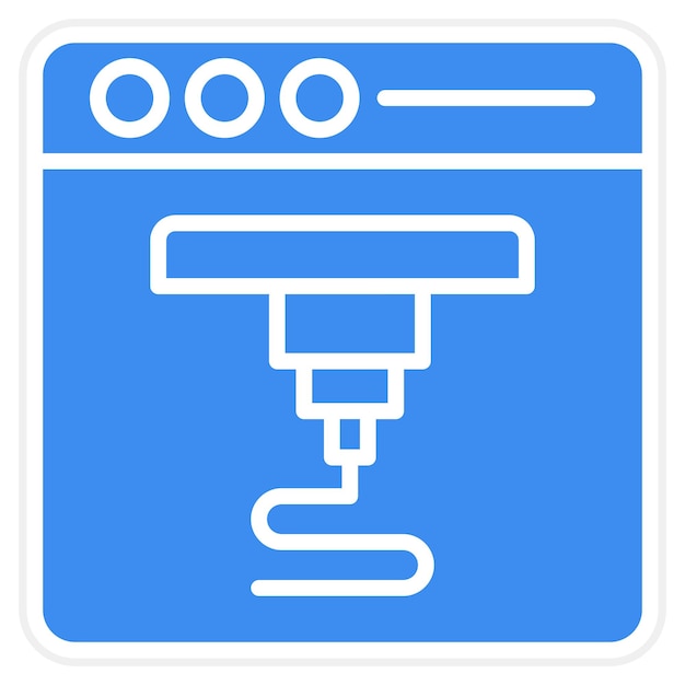 Diseño vectorial Estilo del icono de bioimpresión