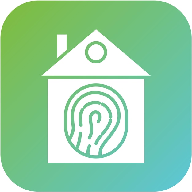 Diseño vectorial Estilo del icono biométrico del hogar