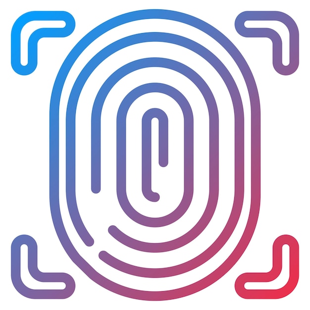 Diseño vectorial Estilo del icono biométrico
