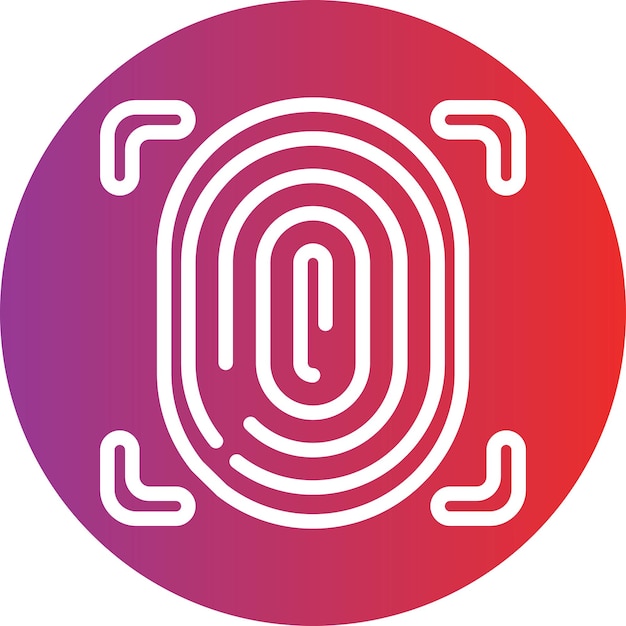 Diseño vectorial Estilo del icono biométrico