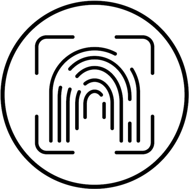 Diseño vectorial Estilo del icono biométrico