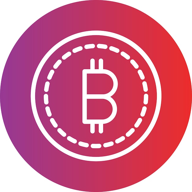 Diseño vectorial Estilo del icono de Bitcoin