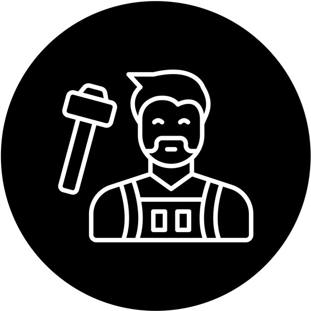 Vector diseño vectorial estilo del icono de blacksmith