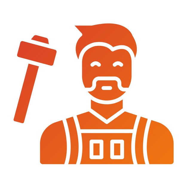 Diseño vectorial Estilo del icono de Blacksmith