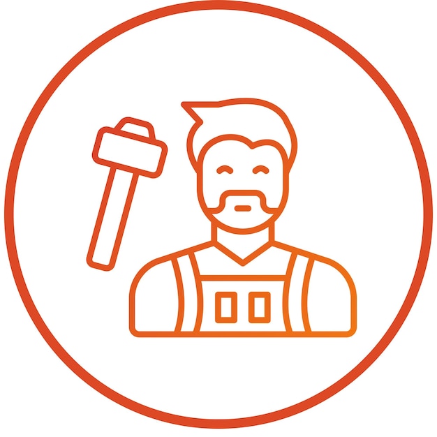Diseño vectorial Estilo del icono de Blacksmith