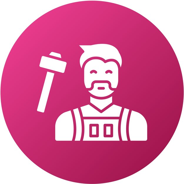 Diseño vectorial Estilo del icono de Blacksmith