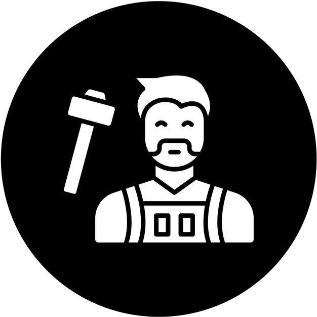 Vector diseño vectorial estilo del icono de blacksmith