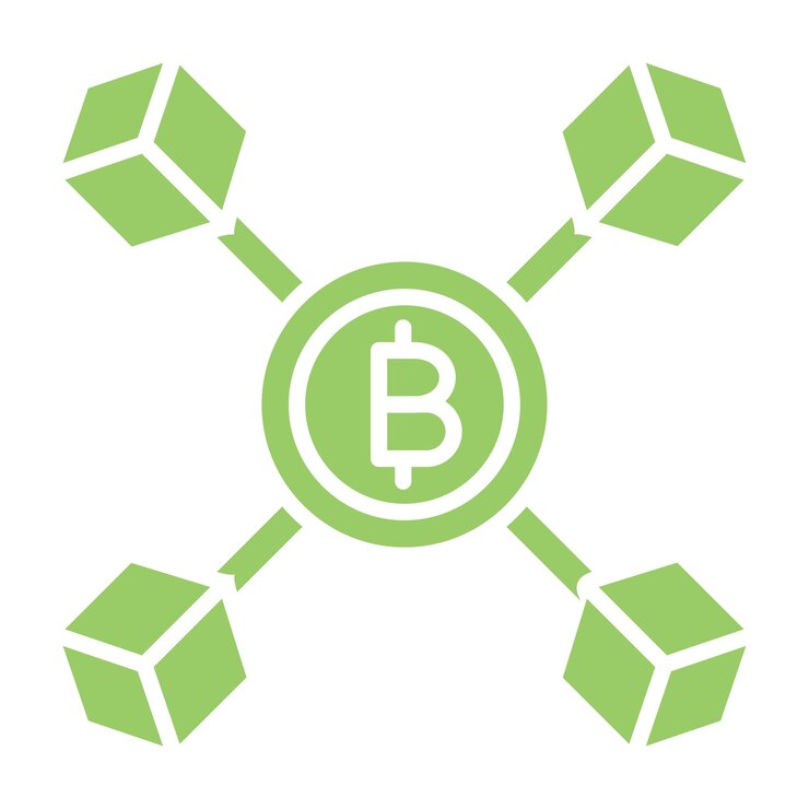 Vector diseño vectorial del estilo del icono de blockchain