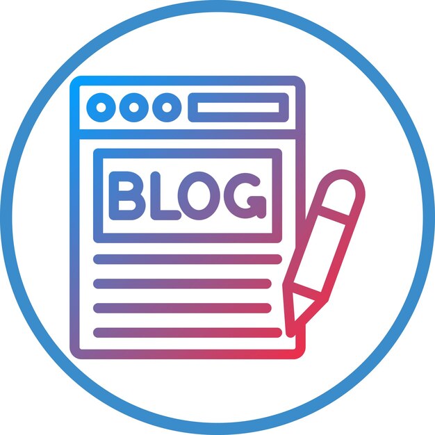 Diseño vectorial Estilo del icono del blog