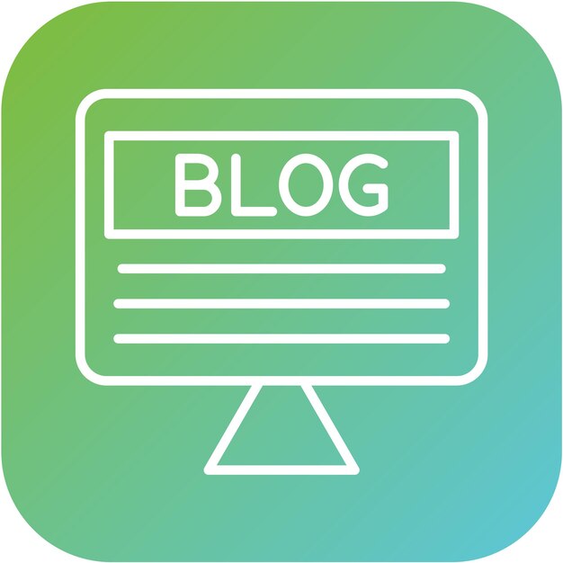 Diseño vectorial Estilo del icono del blog
