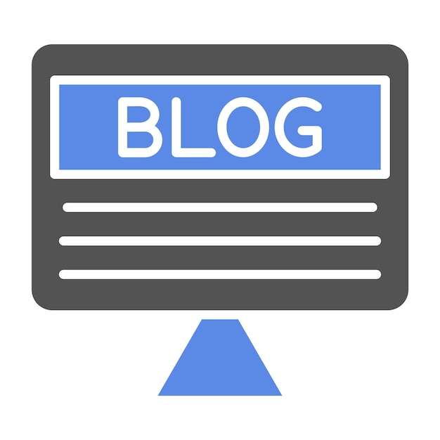 Diseño vectorial Estilo del icono del blog