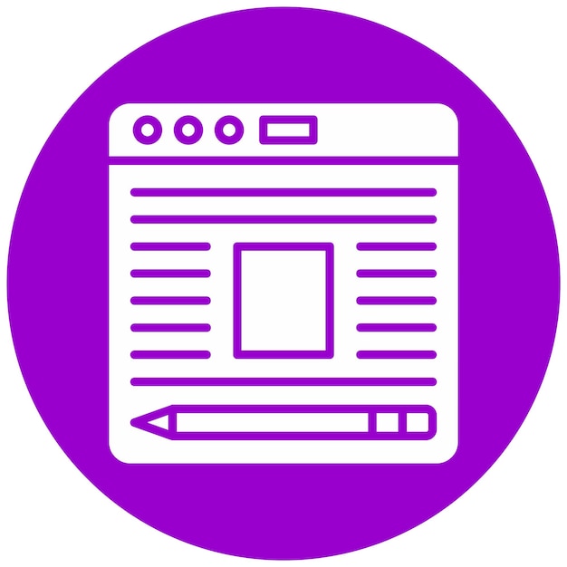 Diseño vectorial Estilo del icono del blog