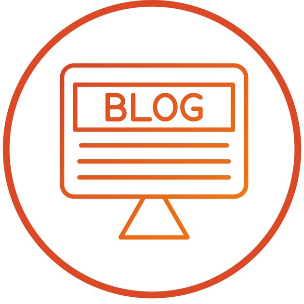 Diseño vectorial Estilo del icono del blog