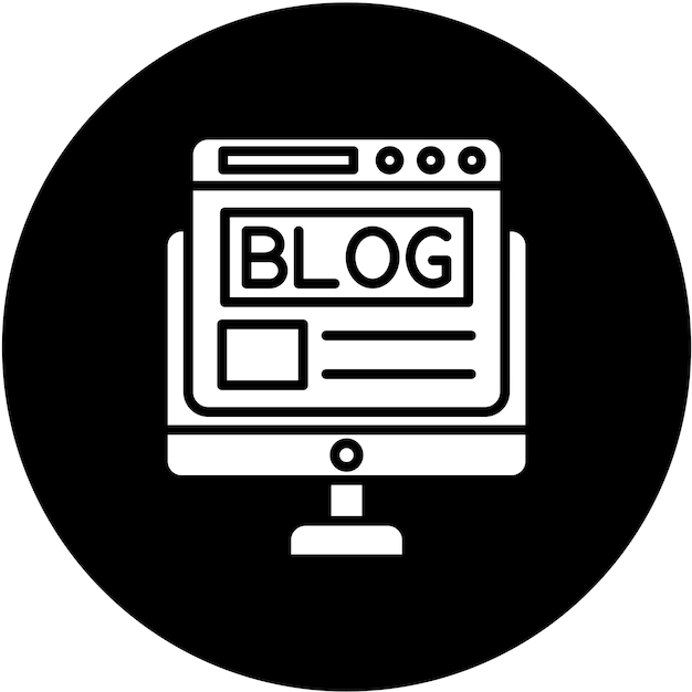 Diseño vectorial Estilo del icono del blog