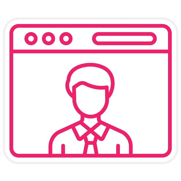 Diseño vectorial Estilo del icono del blogger