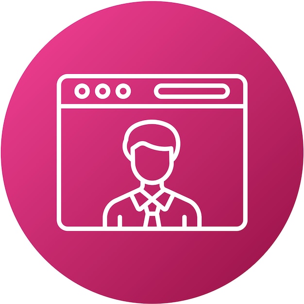 Diseño vectorial Estilo del icono del blogger
