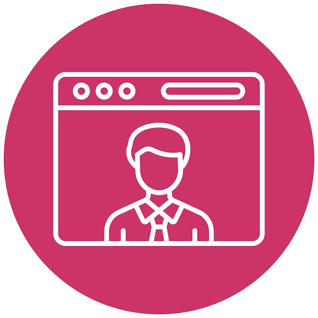 Diseño vectorial Estilo del icono del blogger