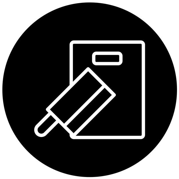 Diseño vectorial Estilo de icono de bloque de carnicero