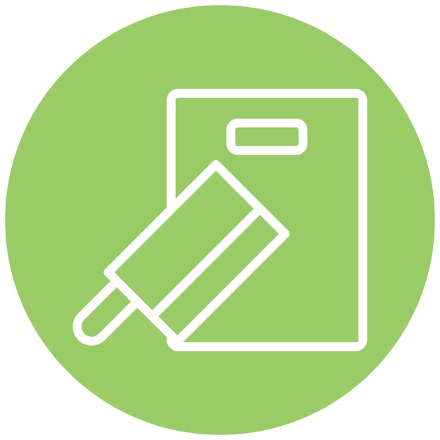 Diseño vectorial Estilo de icono de bloque de carnicero