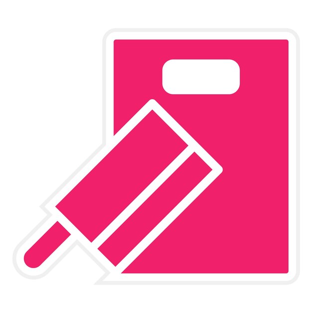 Diseño vectorial Estilo de icono de bloque de carnicero