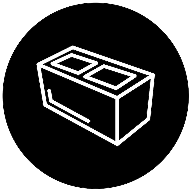 Diseño vectorial Estilo del icono del bloque de hormigón