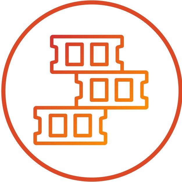 Diseño vectorial Estilo del icono del bloque de hormigón