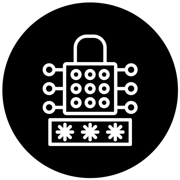 Diseño vectorial Estilo del icono de bloqueo de contraseña
