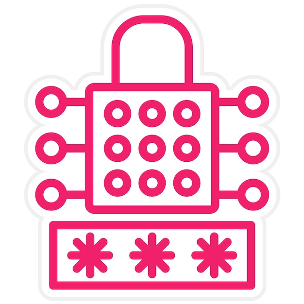 Diseño vectorial Estilo del icono de bloqueo de contraseña