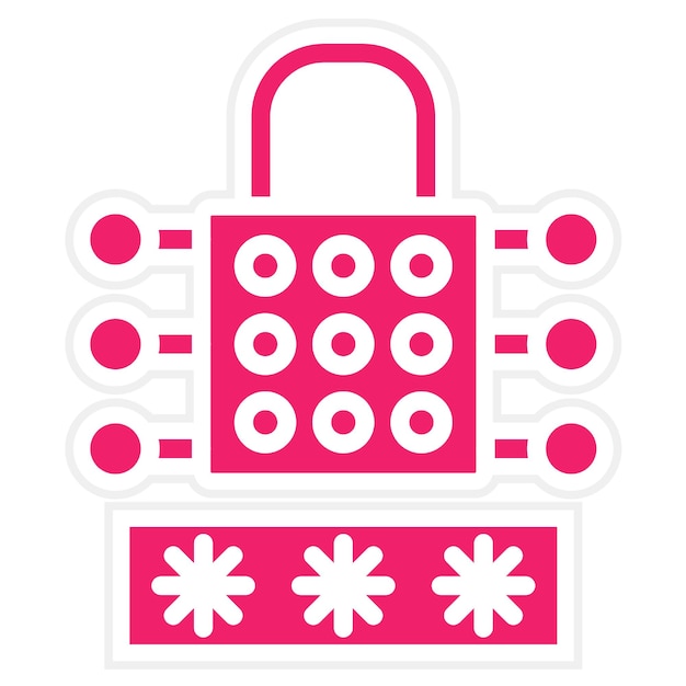 Diseño vectorial Estilo del icono de bloqueo de contraseña