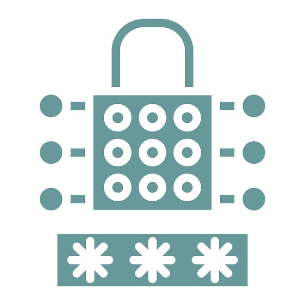 Diseño vectorial Estilo del icono de bloqueo de contraseña