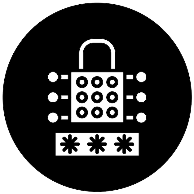 Diseño vectorial Estilo del icono de bloqueo de contraseña