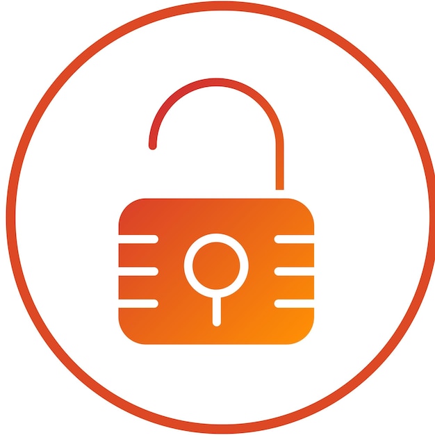 Diseño vectorial Estilo de icono de bloqueo fresco