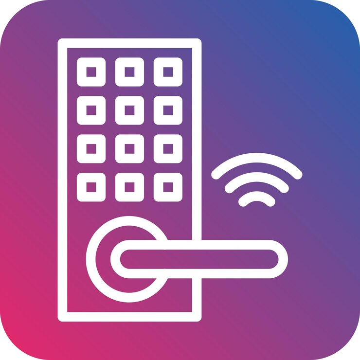 Vector diseño vectorial estilo del icono de bloqueo inteligente