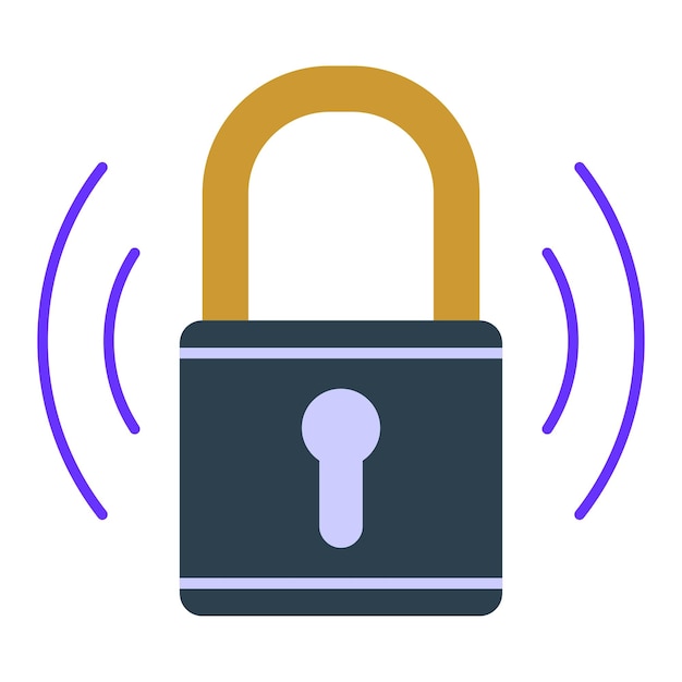 Diseño vectorial Estilo del icono de bloqueo inteligente