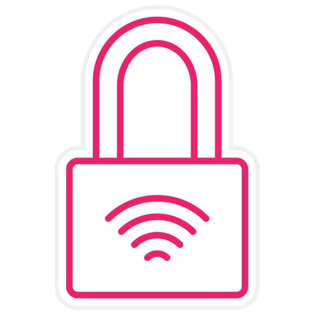 Diseño vectorial Estilo del icono de bloqueo inteligente