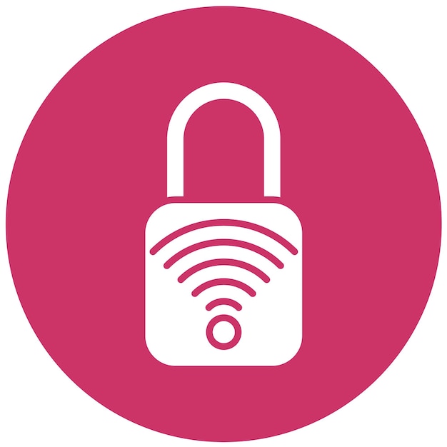 Diseño vectorial Estilo del icono de bloqueo inteligente