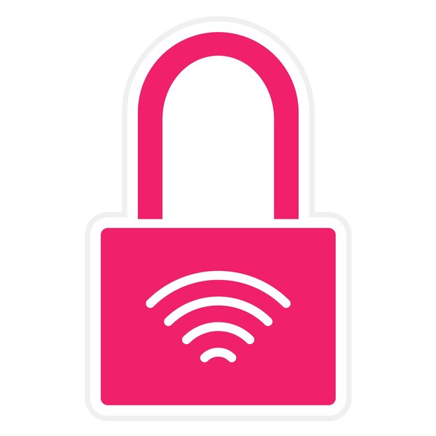 Diseño vectorial Estilo del icono de bloqueo inteligente
