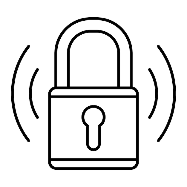 Diseño vectorial Estilo del icono de bloqueo inteligente