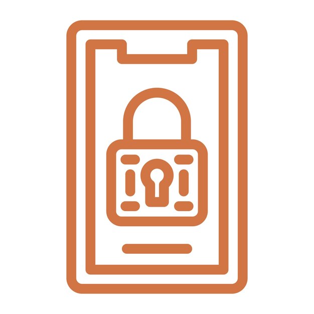 Diseño vectorial Estilo del icono de bloqueo móvil