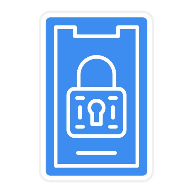 Diseño vectorial Estilo del icono de bloqueo móvil