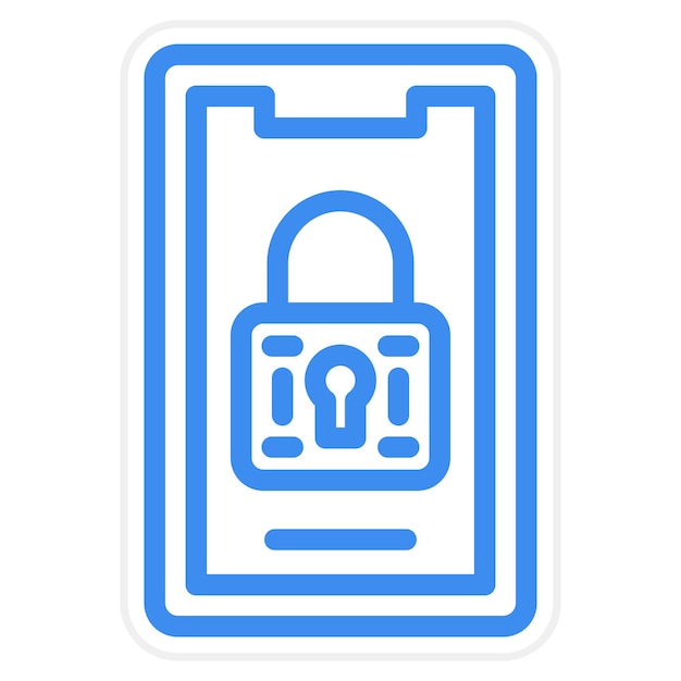Diseño vectorial Estilo del icono de bloqueo móvil