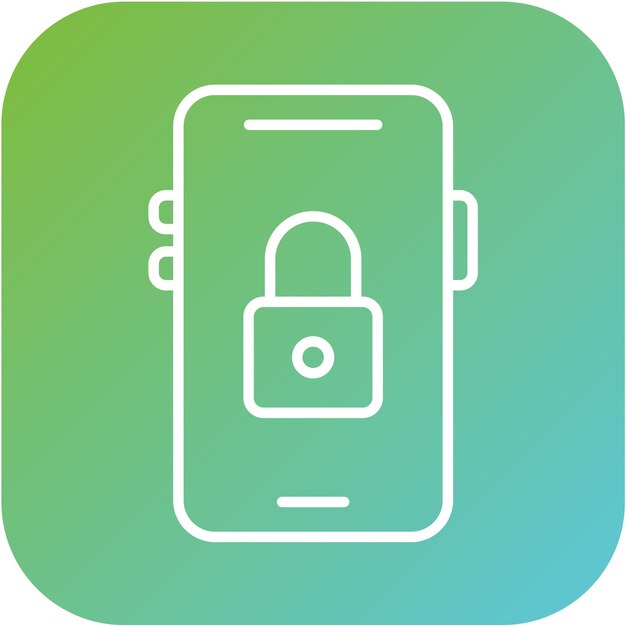 Diseño vectorial Estilo del icono de bloqueo móvil