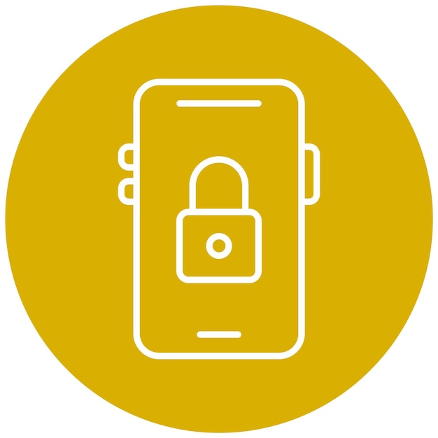 Diseño vectorial Estilo del icono de bloqueo móvil