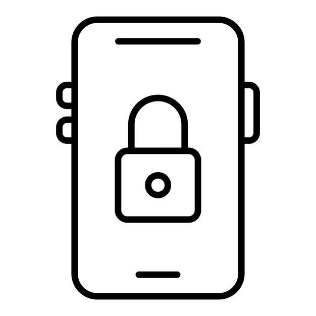Diseño vectorial Estilo del icono de bloqueo móvil